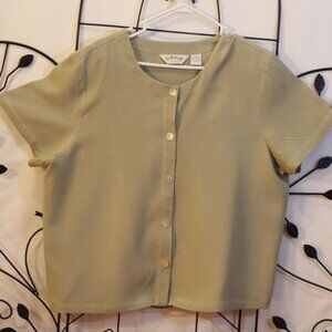 Women's Green and Khaki Blouse